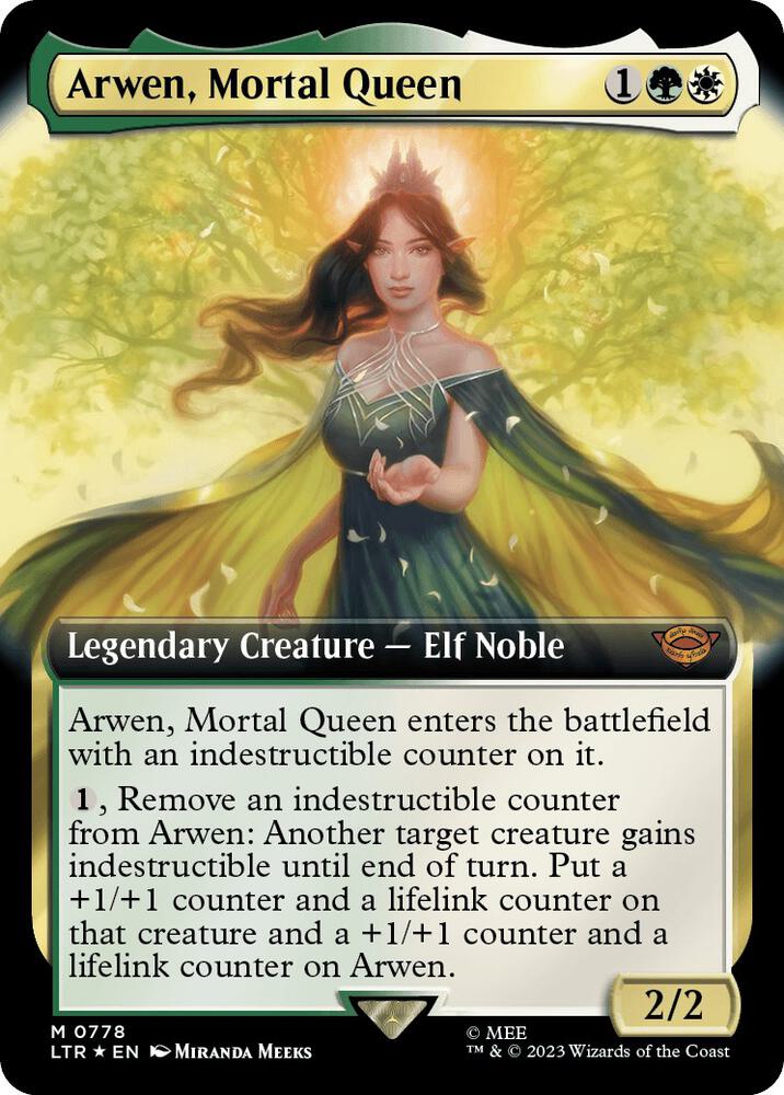 Arwen, Mortal Queen 778/281 (Universes Beyond: The Lord of the Rings: Tales of Middle-earth)  - Extended Art Surge Foil | Good Games Morley