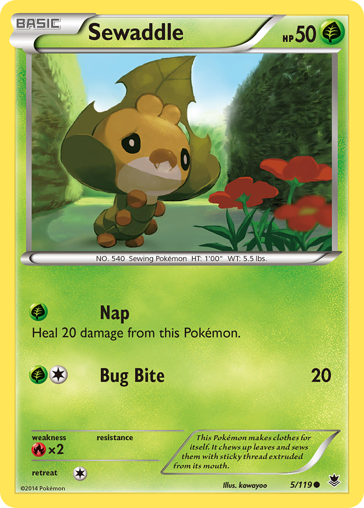 Sewaddle (5/119) [XY: Phantom Forces] | Good Games Morley