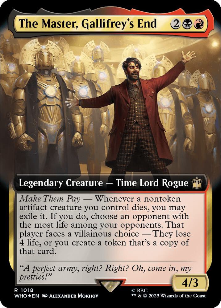 The Master, Gallifrey's End 1018/331 (Universes Beyond: Doctor Who)  - Extended Art Surge Foil | Good Games Morley