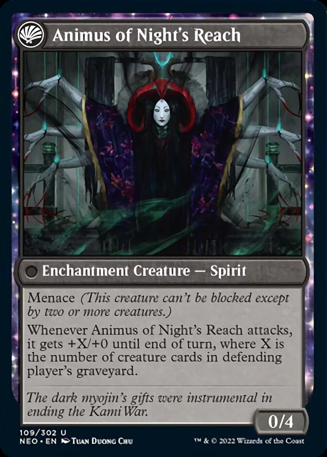 The Long Reach of Night // Animus of Night's Reach [Kamigawa: Neon Dynasty] | Good Games Morley