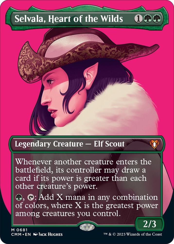 Selvala, Heart of the Wilds 681/451 (Commander Masters)  - Borderless Foil | Good Games Morley