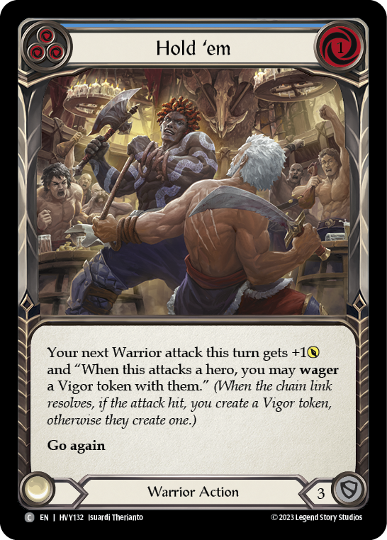 Hold 'em (Blue) [HVY132] (Heavy Hitters)  Rainbow Foil | Good Games Morley