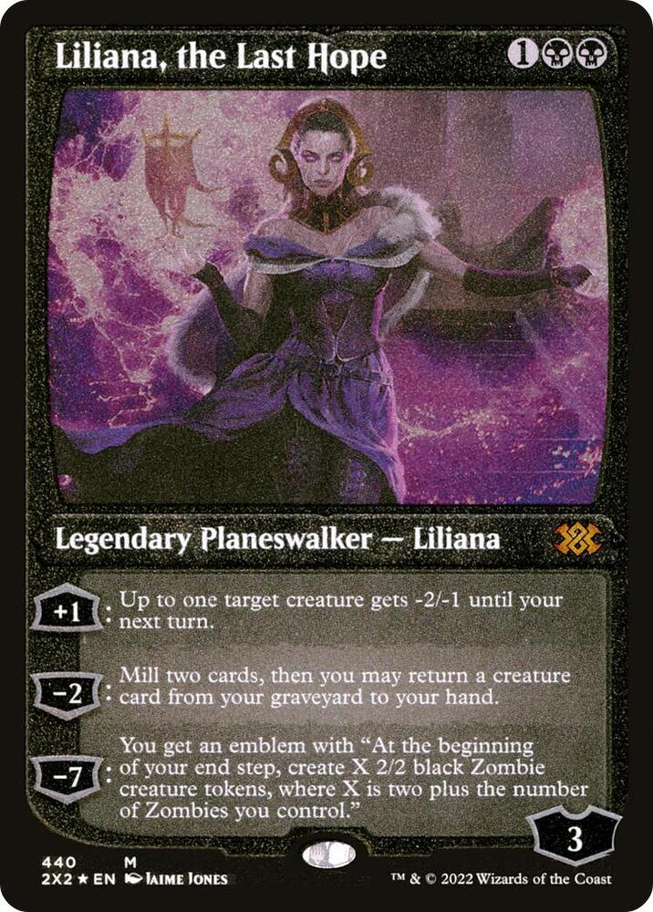 Liliana the Last Hope Foil Etched 440 (Double Masters 2022)  - Foil | Good Games Morley