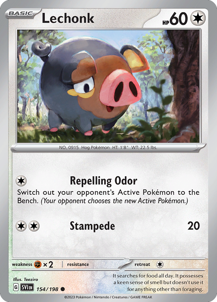 Lechonk (154/198) (Theme Deck Exclusive) [Scarlet & Violet: Base Set] | Good Games Morley
