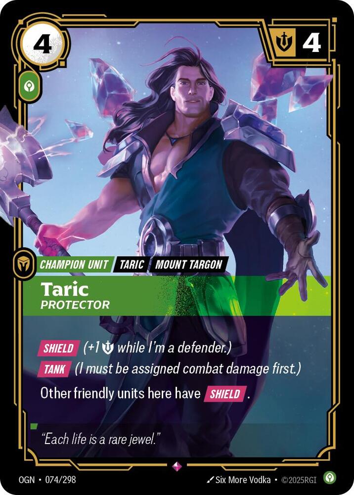 Taric - Protector 074/298 (Origins)  - Foil | Good Games Morley