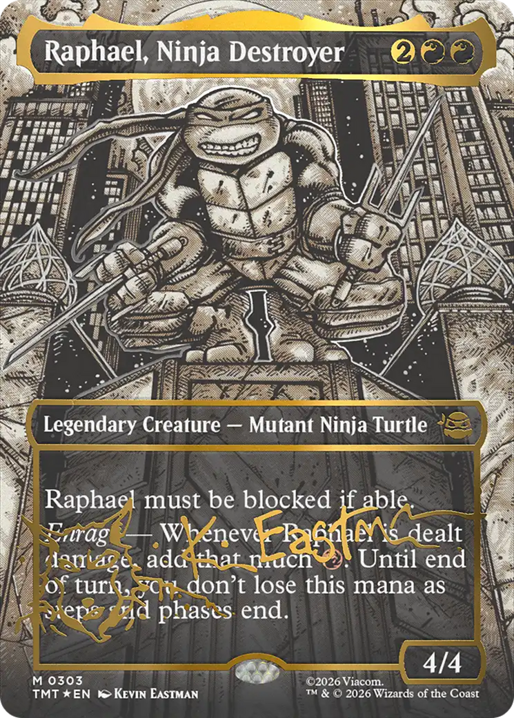 Raphael, Ninja Destroyer (Borderless) (Gold-Stamped Signature) [Teenage Mutant Ninja Turtles] | Good Games Morley