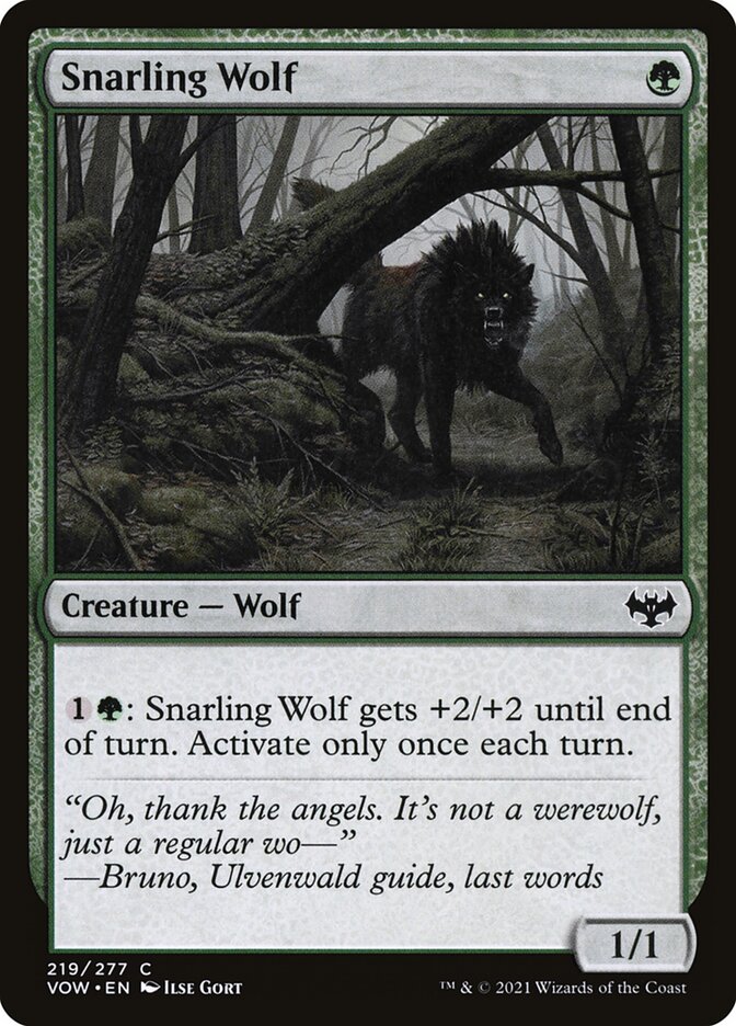 Snarling Wolf 219/277 (Innistrad: Crimson Vow)  - Foil | Good Games Morley