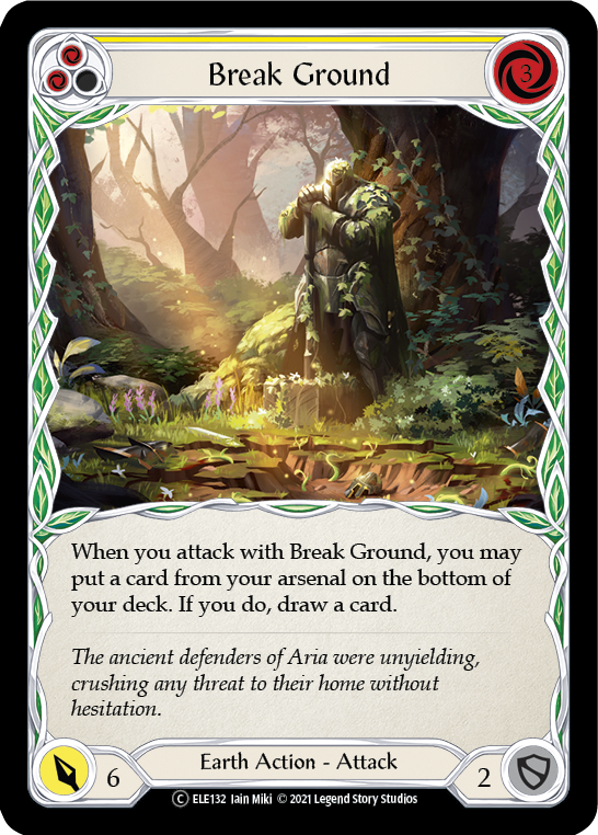 Break Ground (Yellow) [U-ELE132] (Tales of Aria Unlimited)  Unlimited Rainbow Foil | Good Games Morley