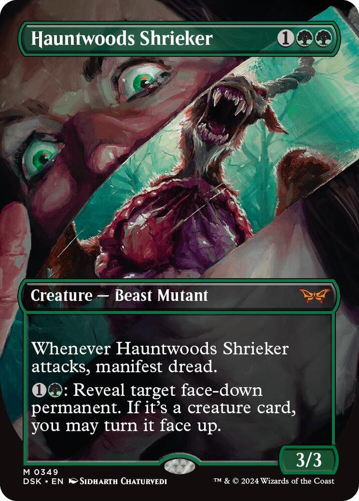 Hauntwoods Shrieker Borderless 349/286 (Duskmourn: House of Horror)  - Borderless Foil | Good Games Morley