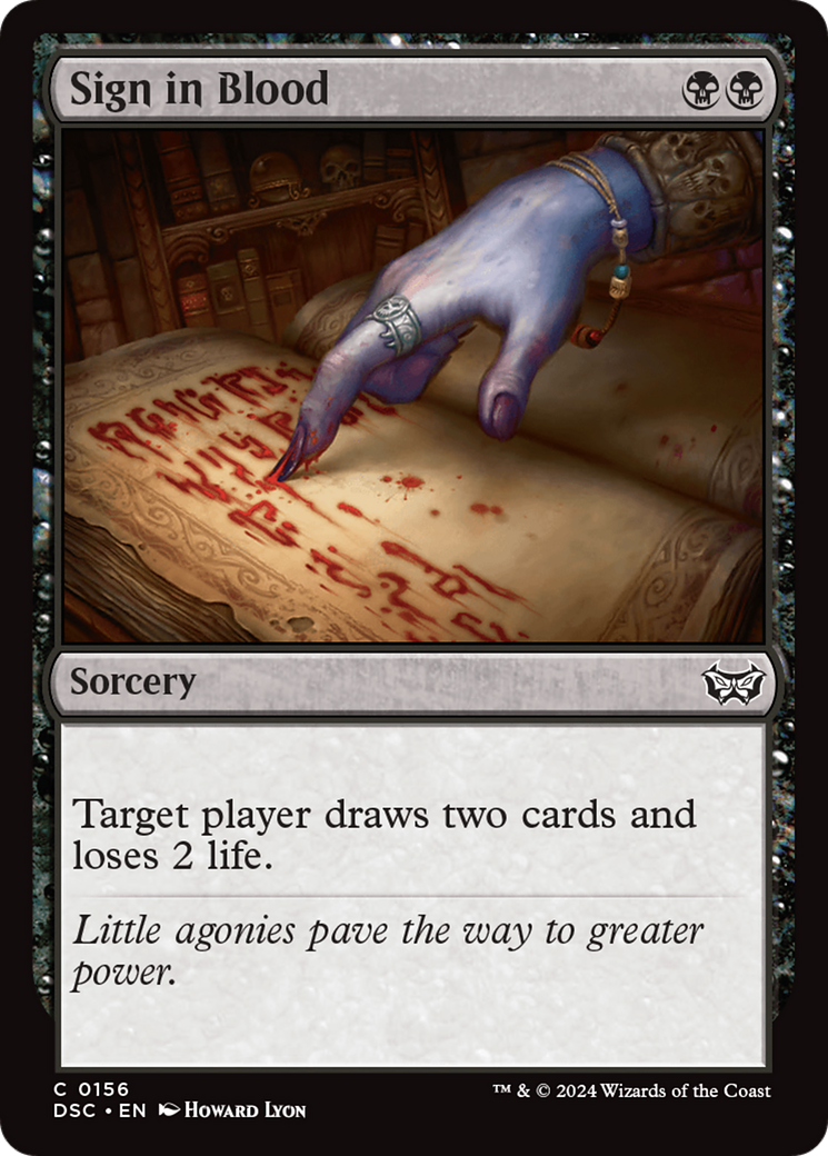 Sign in Blood [Duskmourn: House of Horror Commander] | Good Games Morley