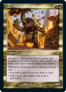 Territorial Kavu Retro Frame Foil Etched 425 (Modern Horizons 2)  - Foil | Good Games Morley