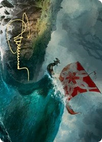 Run Ashore Art Card (Gold-Stamped Signature) [Kaldheim Art Series] | Good Games Morley