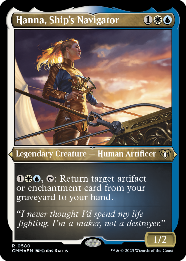 Hanna, Ship's Navigator (Foil Etched) [Commander Masters] | Good Games Morley