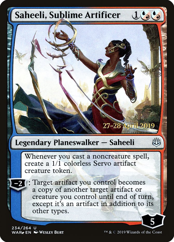 Saheeli, Sublime Artificer [War of the Spark Prerelease Promos] | Good Games Morley