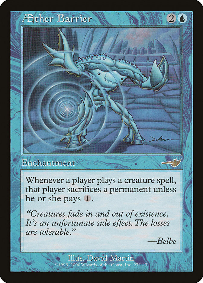 Aether Barrier 27/143 (Nemesis)  - Foil | Good Games Morley