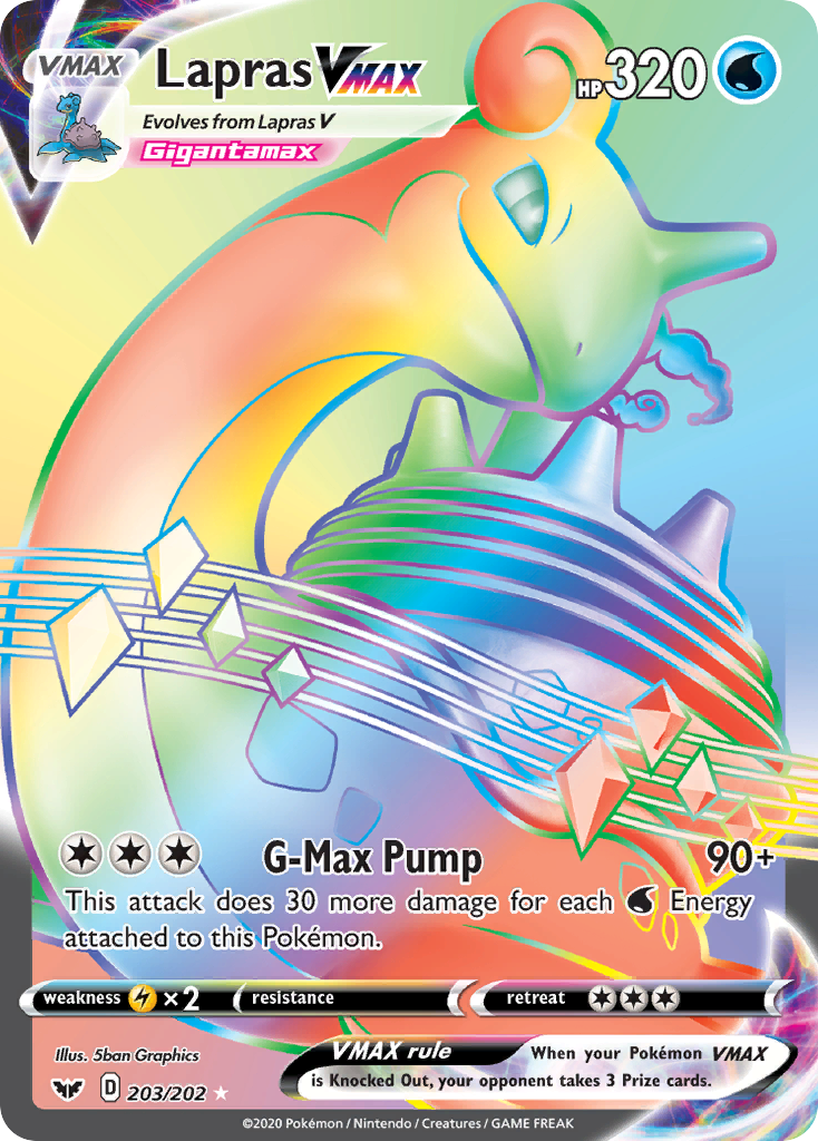 Lapras VMAX (203/202) [Sword & Shield: Base Set] | Good Games Morley