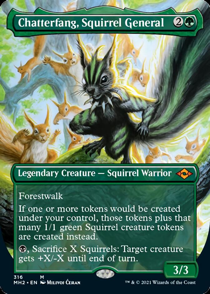 Chatterfang, Squirrel General (Borderless Alternate Art) [Modern Horizons 2] | Good Games Morley