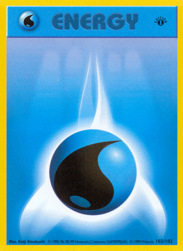 Water Energy (102/102) (Shadowless) [Base Set 1st Edition] | Good Games Morley