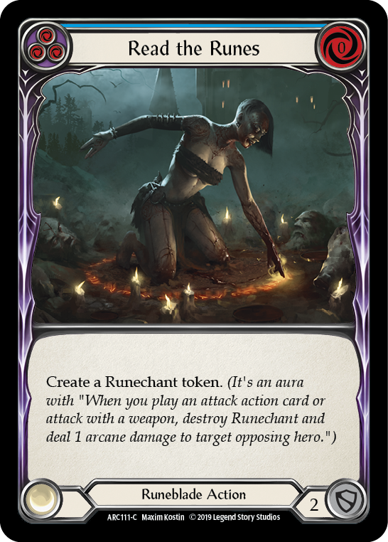 Read the Runes (Blue) [ARC111-C] (Arcane Rising)  1st Edition Normal | Good Games Morley