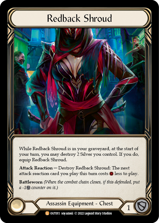 Redback Shroud [OUT011] (Outsiders)  Cold Foil | Good Games Morley