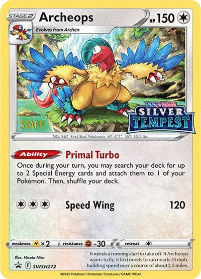 Archeops (SWSH272) (Prerelease) (Staff) [Sword & Shield: Black Star Promos] | Good Games Morley