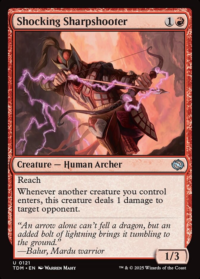 Shocking Sharpshooter 121 (Tarkir: Dragonstorm)  | Good Games Morley
