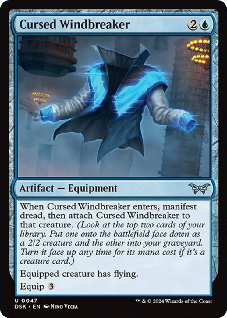 Cursed Windbreaker [Duskmourn: House of Horror] | Good Games Morley