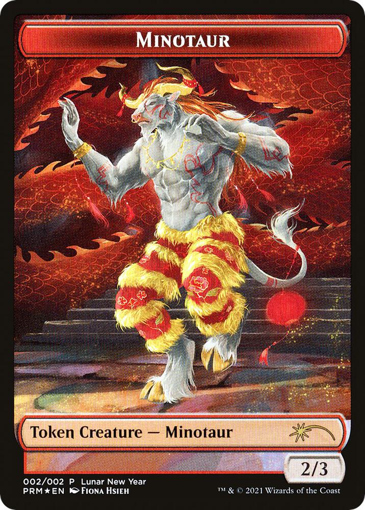 Minotaur Token 2021 Lunar New Year Promo 2 (Unique and Miscellaneous Promos)  - Foil | Good Games Morley
