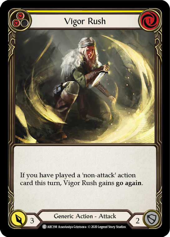 Vigor Rush (Yellow) [U-ARC198] (Arcane Rising Unlimited)  Unlimited Normal | Good Games Morley
