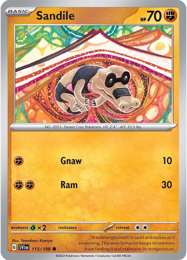 Sandile (115/198) [Scarlet & Violet: Base Set] | Good Games Morley