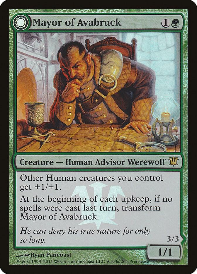 Mayor of Avabruck // Howlpack Alpha 193★/5 (Prerelease Cards)  - Foil | Good Games Morley