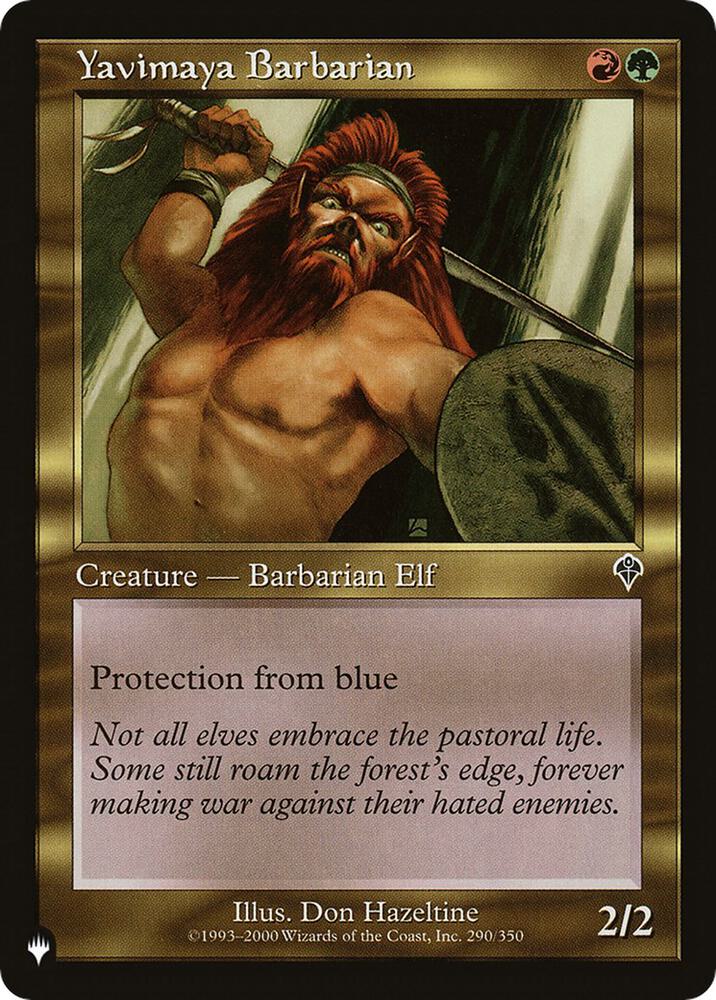 Yavimaya Barbarian INV-290/5075 (The List Reprints)  | Good Games Morley