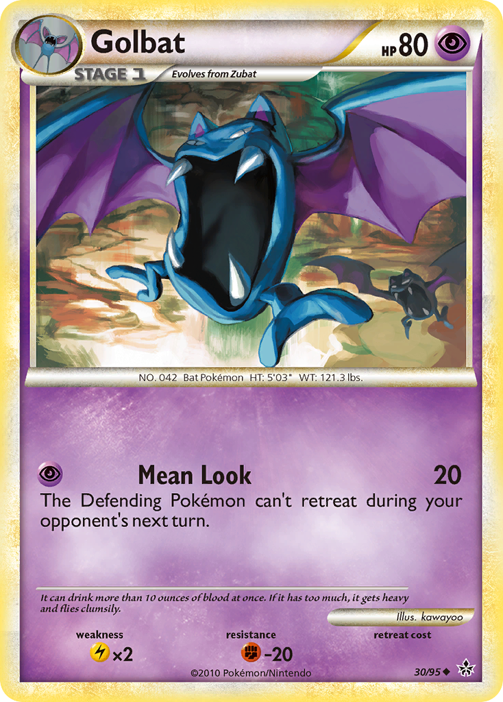 Golbat (30/95) [HeartGold & SoulSilver: Unleashed] | Good Games Morley