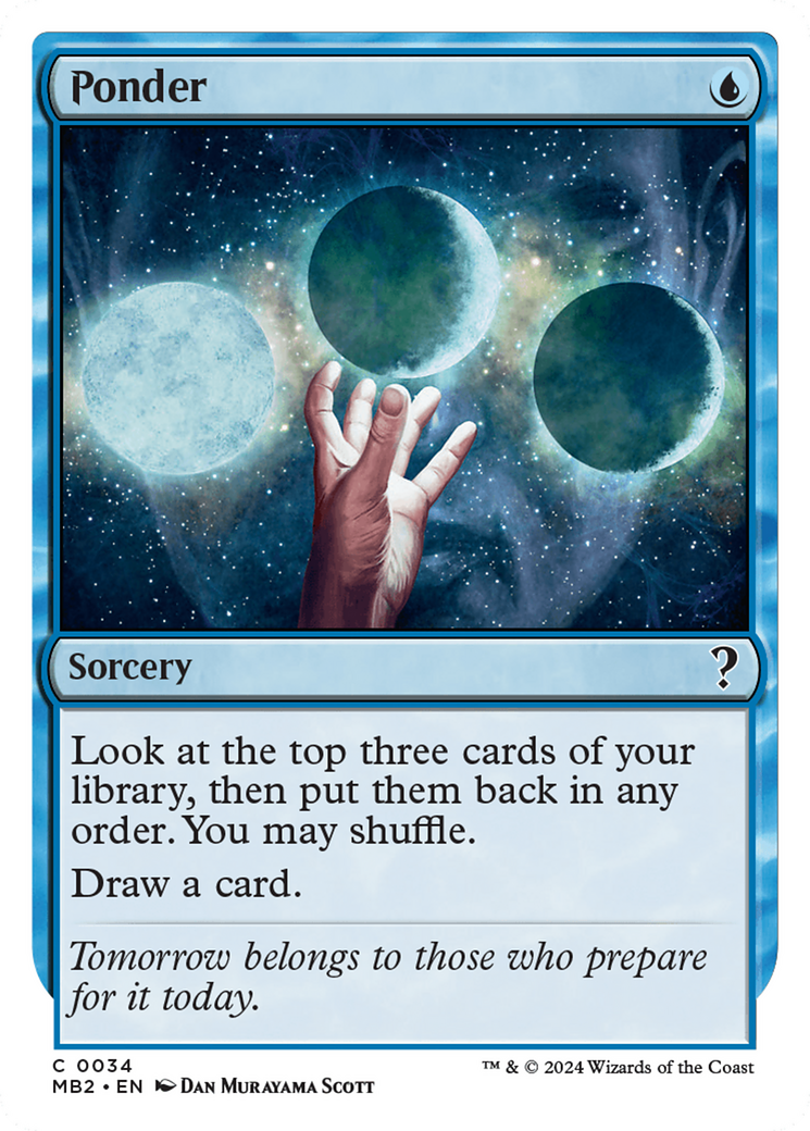 Ponder (White Border) [Mystery Booster 2] | Good Games Morley