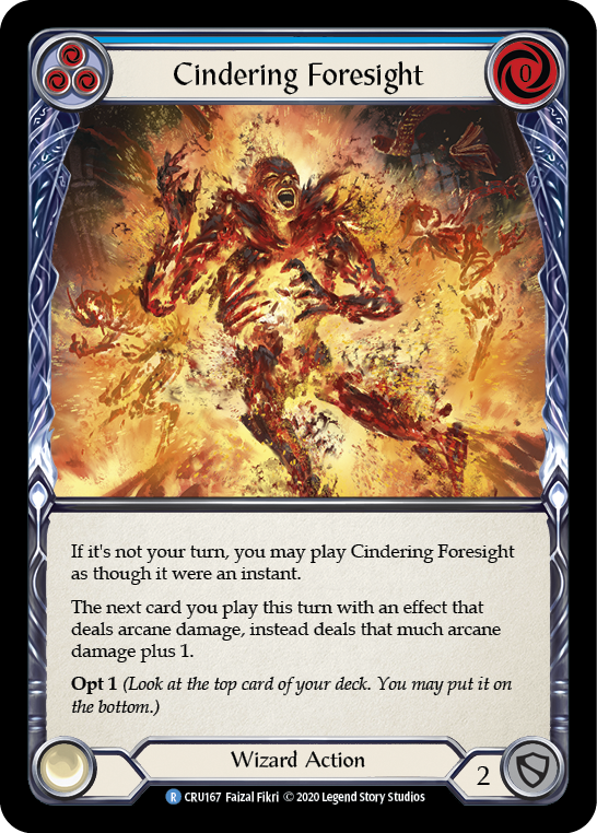 Cindering Foresight (Blue) [CRU167] (Crucible of War)  1st Edition Normal | Good Games Morley
