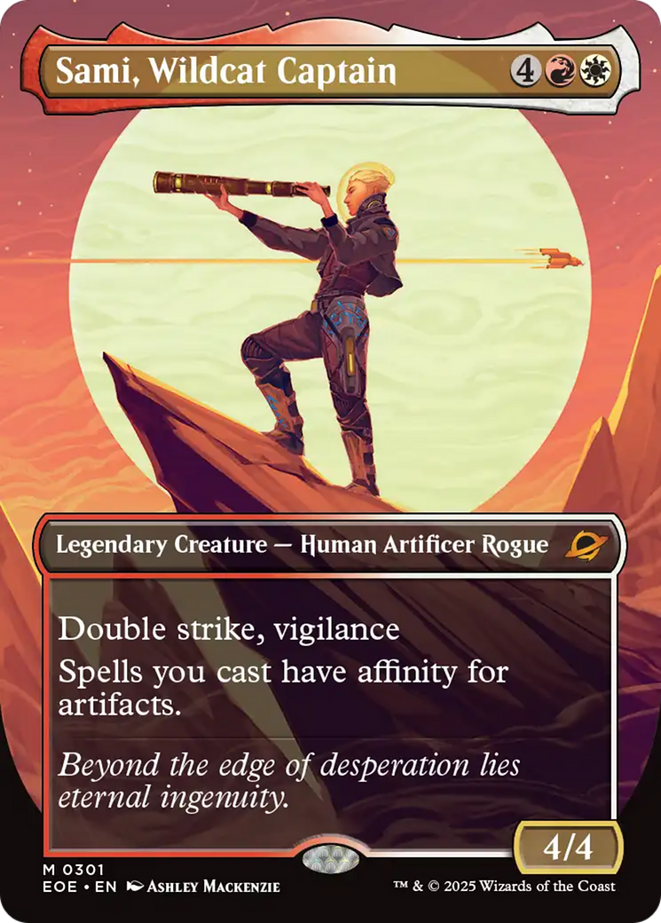 Sami, Wildcat Captain (Borderless) [Edge of Eternities] | Good Games Morley