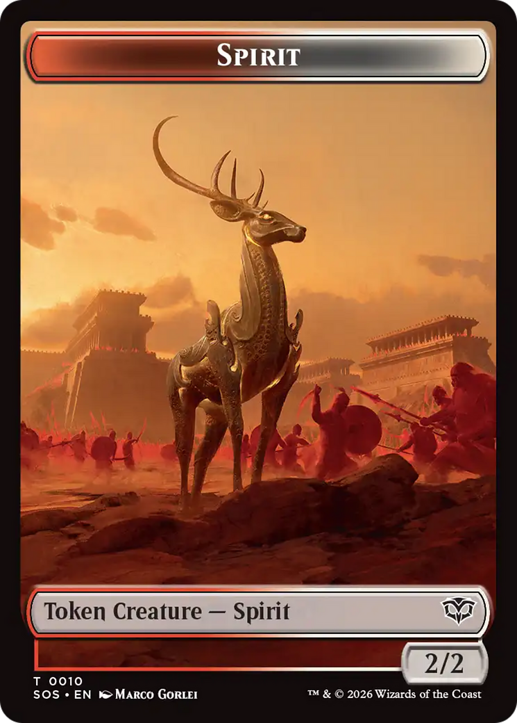 Inkling (0006) // Spirit (0010) Double-Sided Token [Secrets of Strixhaven Tokens] | Good Games Morley