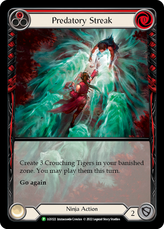Predatory Streak (Red) [LGS122] (Promo)  Rainbow Foil | Good Games Morley