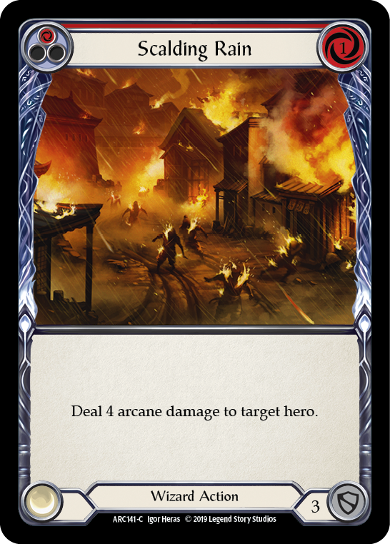 Scalding Rain (Red) [ARC141-C] (Arcane Rising)  1st Edition Normal | Good Games Morley