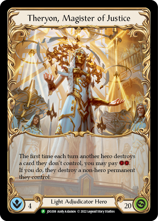 Theryon, Magister of Justice [JDG008] (Promo)  Rainbow Foil | Good Games Morley