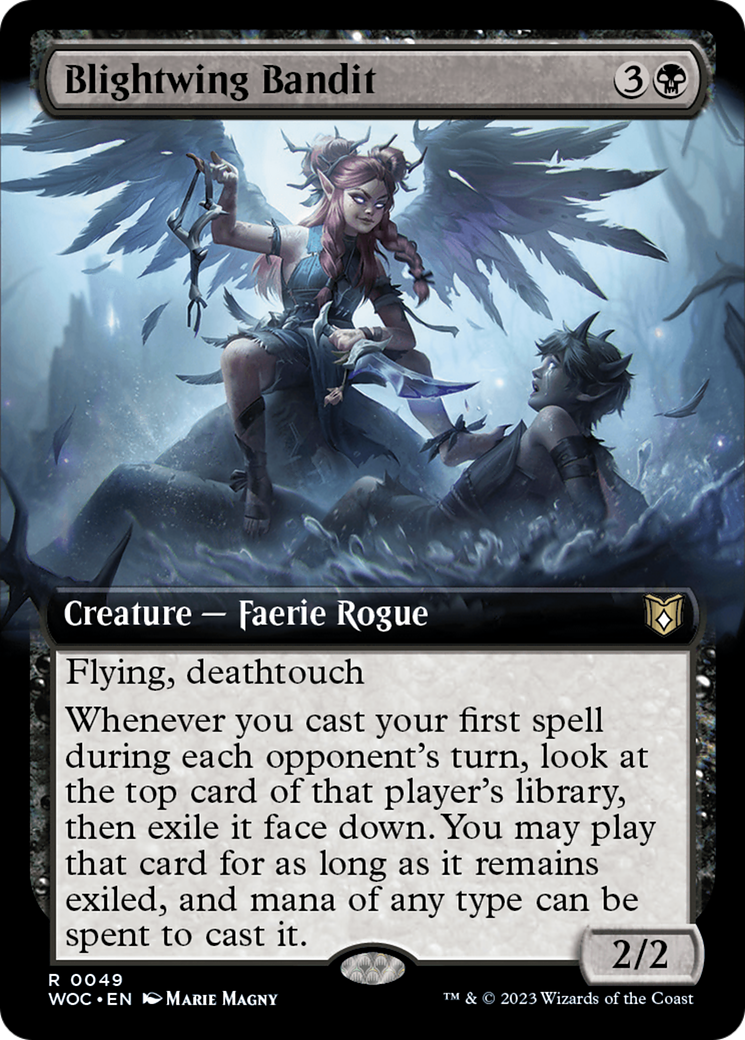 Blightwing Bandit (Extended Art) [Wilds of Eldraine Commander] | Good Games Morley