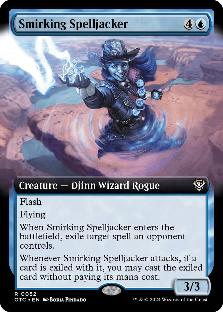 Smirking Spelljacker 52/342 (Commander: Outlaws of Thunder Junction)  - Extended Art | Good Games Morley