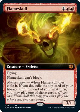 Flameskull Extended Art 378 (Adventures in the Forgotten Realms)  - Foil | Good Games Morley