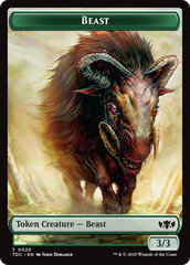 Beast // Treasure Double-Sided Token [Tarkir: Dragonstorm Commander Tokens] | Good Games Morley