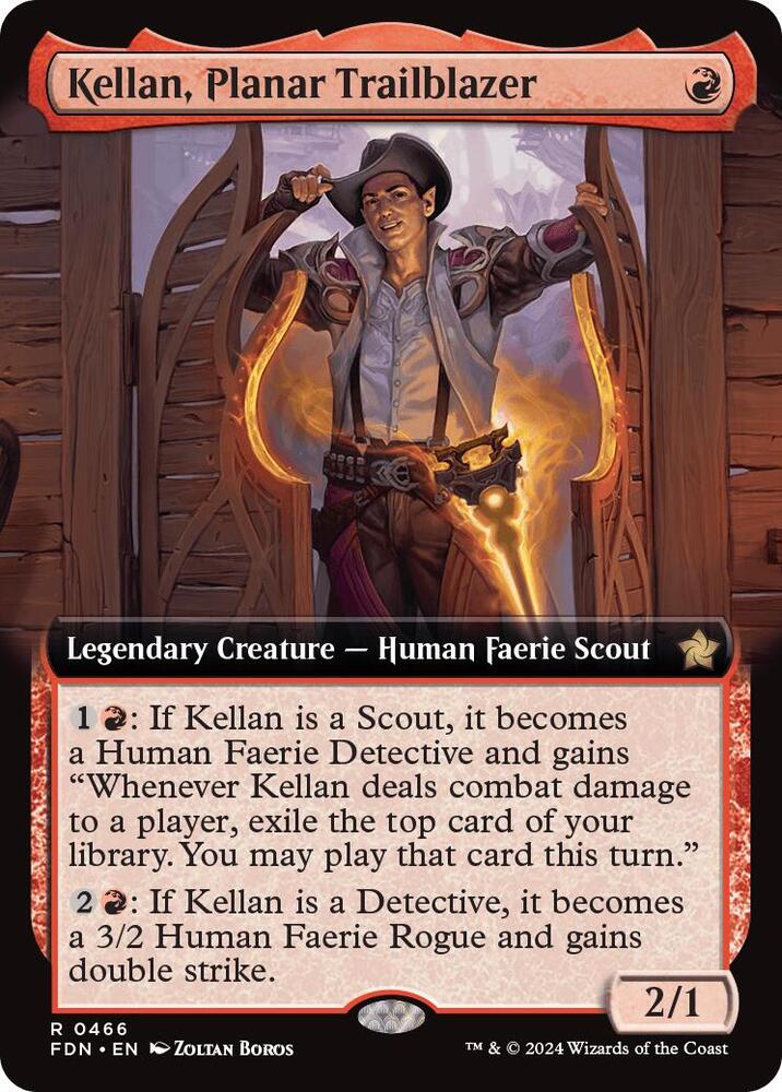 Kellan, Planar Trailblazer 466/291 (Foundations)  - Extended Art | Good Games Morley