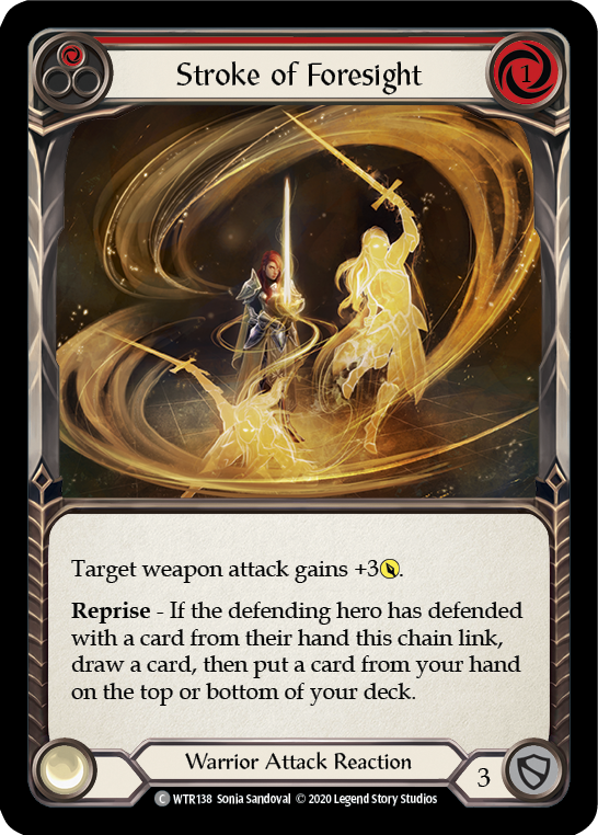 Stroke of Foresight (Red) [U-WTR138] (Welcome to Rathe Unlimited)  Unlimited Rainbow Foil | Good Games Morley