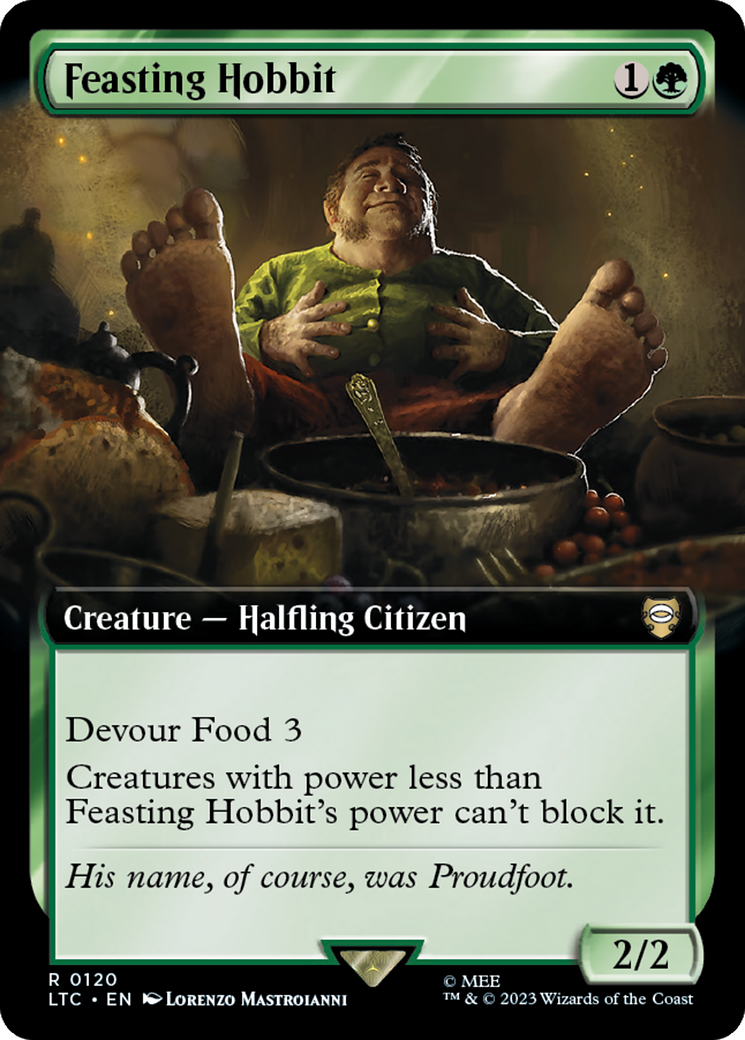 Feasting Hobbit (Extended Art) [The Lord of the Rings: Tales of Middle-Earth Commander] | Good Games Morley