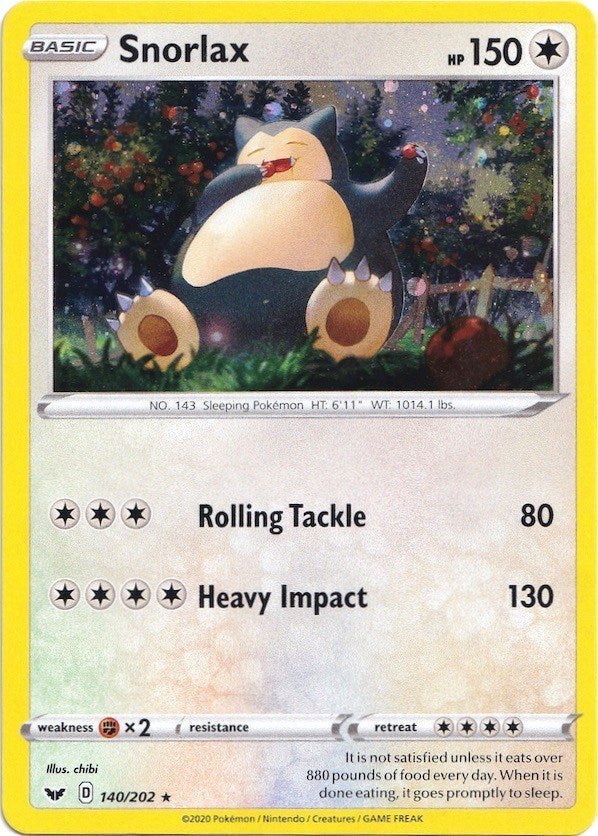 Snorlax (140/202) (Cosmos Holo) [Sword & Shield: Base Set] | Good Games Morley