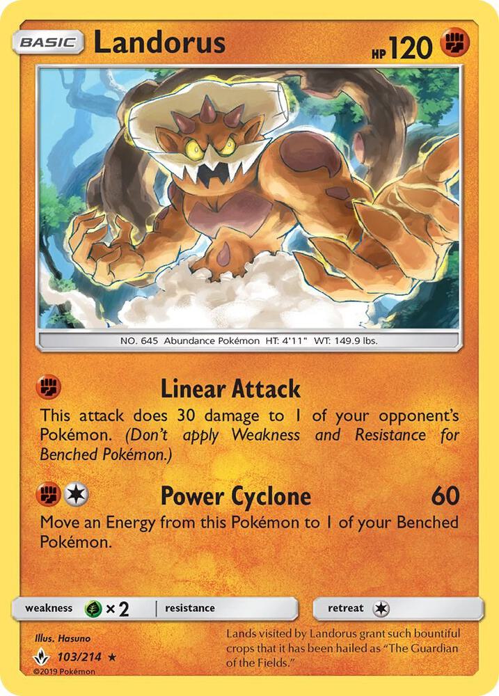 Landorus 103/214 (SM - Unbroken Bonds)  - Holofoil | Good Games Morley