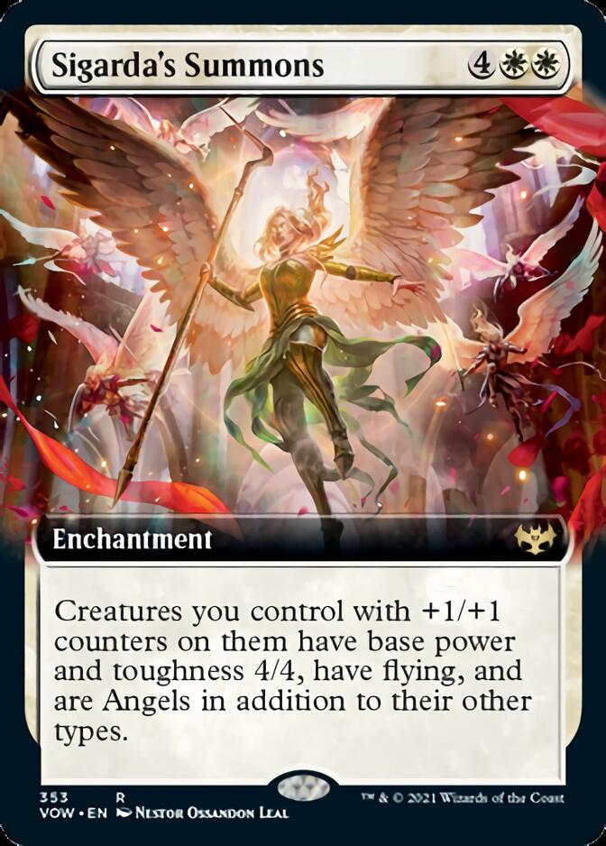 Sigarda's Summons (Extended Art) [Innistrad: Crimson Vow] | Good Games Morley